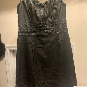 Guess Vegan Leather Strapless Dress.  Never Worn.  Sweetheart Neckline